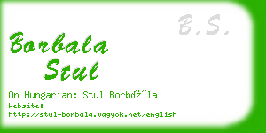 borbala stul business card